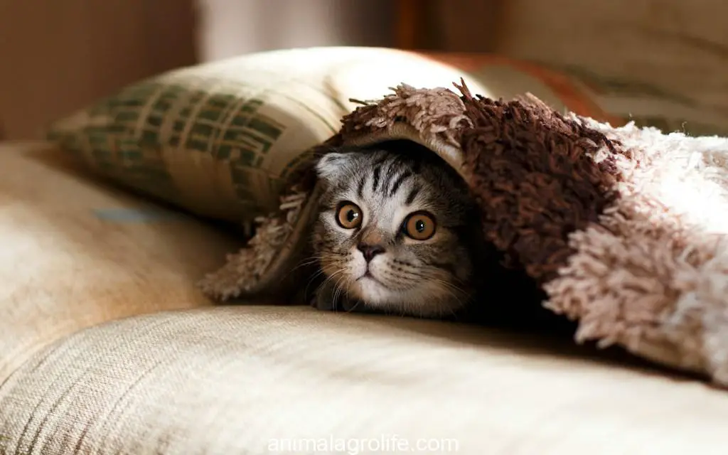 brown Scottish fold in brown thick-pile blanket, Cat Years to Human Years